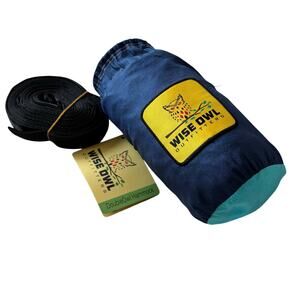 Wise Owl Outfitters Double Hammock (Navy/Light Blue) NWT